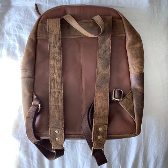 Genuine Buffalo Leather Backpack - Picture 2 of 4